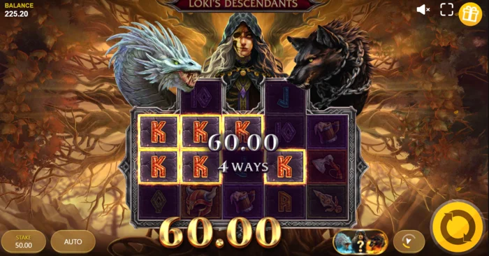 Loki's Descendants – Monster Spins režiim aktiivses faasis