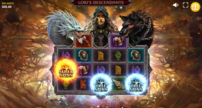 Loki's Descendants – Serpenti funktsiooni käivitamine diagonaalsete Wild'idega